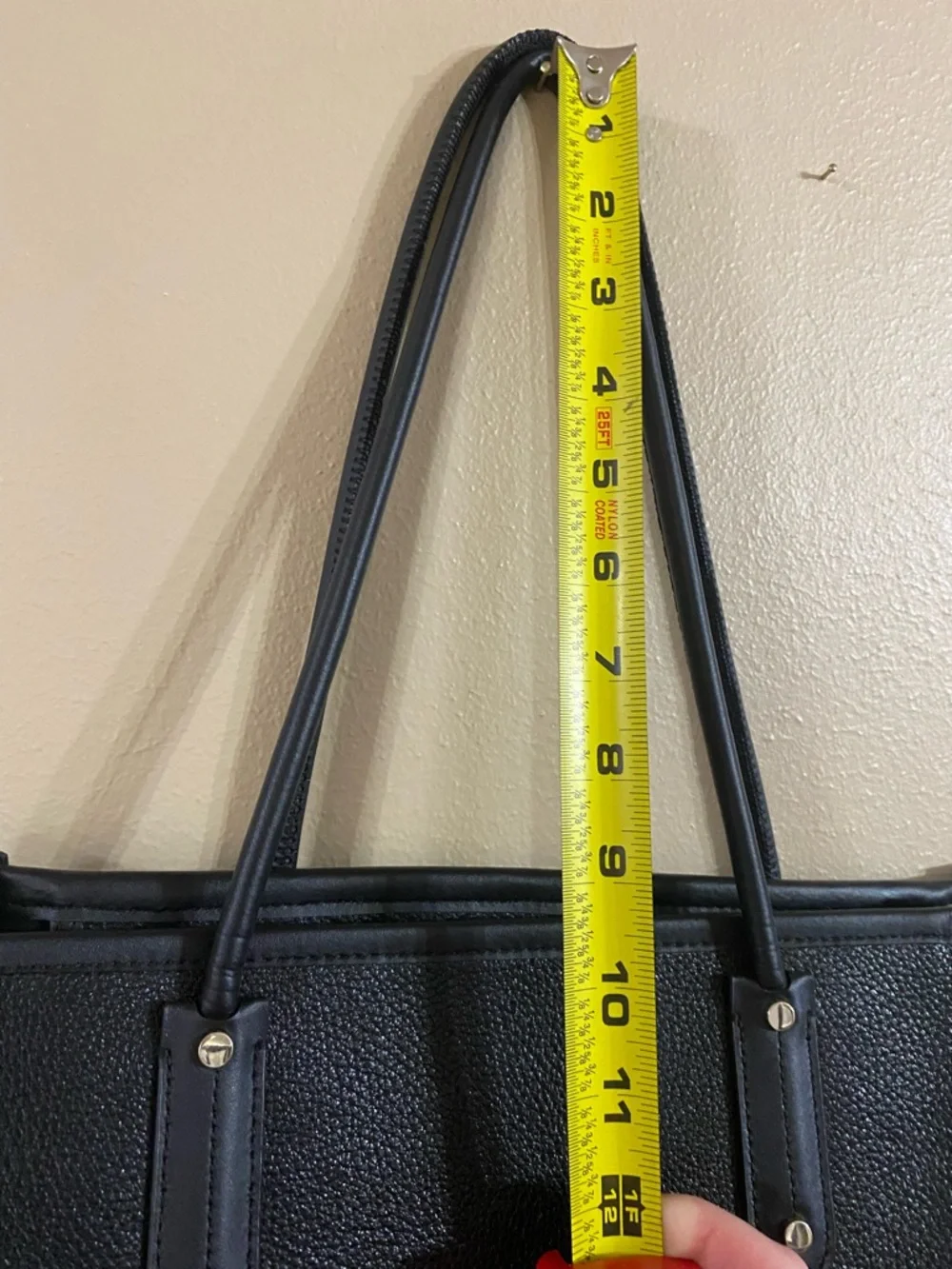 Kate Spade black leather logo tote bag - Picture 3 of 9